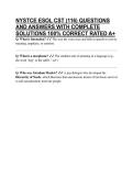 NYSTCE ESOL CST &lpar;116&rpar; QUESTIONS AND ANSWERS WITH COMPLETE SOLUTIONS 100&percnt; CORRECT RATED A&plus;