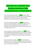 CEBS GBA Exam 1 2026&sol;2027 Exam  Questions and Answers 100&percnt;  Guaranteed Success &vert; Already Rated A&plus; 