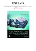Test Bank for Cryptography and Network Security&colon; Principles and Practice&comma; 8th edition by William Stallings&comma; Chapter 1-23 &vert; All Chapters &lpar;Latest Update&rpar;