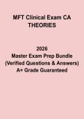 MFT Clinical Exam CA 2024 THEORIES PDF &vert; Marriage & Family Therapy Study Guide