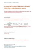 NUR 2063 PATHOPHYSIOLOGY EXAM 1 &ndash; VERIFIED QUESTIONS & ANSWERS &lpar;2026 A&plus; GUIDE&rpar;