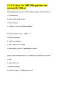 CNA Written Test 2025&sol;2026 questions and answers RATED A&plus; 