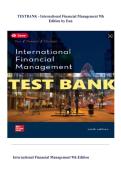 TESTBANK - International Financial Management 9th  Edition by Eun well verified 2026-2027