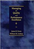 Test Bank for Managing for Quality and Performance Excellence&comma; 10th Edition by James R&period; Evans & William M&period; Lindsay &ndash; Practice Questions & Verified Answers PDF &lpar;Latest Update 2026&rpar;