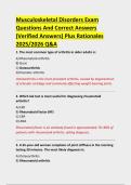 Musculoskeletal Disorders Exam  Questions And Correct Answers  &lpar;Verified Answers&rpar; Plus Rationales  2025&sol;2026 Q&A