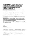 NYSTCE ESOL 116 PRACTICE TEST QUESTIONS AND ANSWERS WITH COMPLETE SOLUTIONS 100&percnt; CORRECT RATED A&plus;