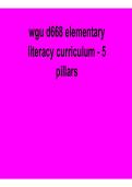WGU D668 &ndash; Elementary Literacy Curriculum Study Guide&colon; The 5 Pillars of Literacy &ndash; Practice Questions & Verified Answers PDF &lpar;Latest Update 2026&rpar;
