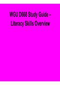 WGU D668 &ndash; Literacy Skills Overview Study Guide &ndash; Practice Questions & Verified Answers PDF &lpar;Latest Update 2026&rpar;