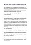 Module 12 Vulnerability Management Latest 2026&sol;2027 Exam Questions and Verified Solutions