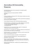 ServiceNow CIS Vulnerability Response REVISED AND UPDATED FOR 2026&sol;2027 ACTUAL EXAM COMPLETE QUESTIONS AND CORRECT DETAILED ANSWERS &lpar;VERIFIED ANSWERS&rpar; &vert;ALREADY GRADED A&plus;&vert;&vert;BRAND NEW&excl;&excl;
