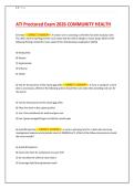 ATI Proctored Exam 2026 COMMUNITY HEALTH