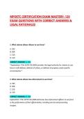 MPOETC CERTIFICATION EXAM MASTERY&colon; 120 EXAM QUESTIONS WITH CORRECT ANSWERS & LEGAL RATIONALES