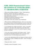 LDR - 302S Organizational Culture QUESTIONS & ANSWERS 2026 &vert; A&plus; GRADED 100&percnt; VERIFIED