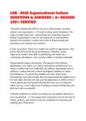 LDR - 302S Organizational Culture QUESTIONS & ANSWERS &vert; A&plus; GRADED 100&percnt; VERIFIED