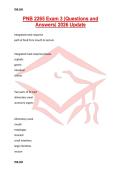 PNB 2265 Exam 3 &vert;Questions and Answers&vert; 2026 Update