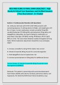 HESI MED-SURG III FINAL EXAM 2026&sol;2027 &vert; High Acuity & Critical Care Questions and Verified Answers &vert; Pass Guaranteed - A&plus; Graded