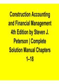 Construction Accounting and Financial Management 4th Edition &ndash; Complete Solution &ndash; Steven J&period; Peterson PDF &lpar;2026&rpar;
