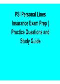 PSI Personal Lines Insurance Exam Prep &ndash; Practice Questions and Study Guide PDF &lpar;2026&ndash;2027&rpar;