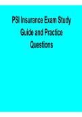 PSI Insurance Exam &ndash; Study Guide and Practice Questions PDF &lpar;2026&ndash;2027&rpar;