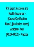 PSI Exam &ndash; Accident and Health Insurance &ndash; Course Certification PDF &lpar;2026&ndash;2027&rpar;