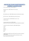 ASU BIO 201 Exam 2 Questions with Correct Answers 2026 &vert; Complete Study Pack &lpar;Anatomy & Physiology I&rpar;