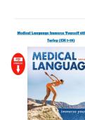 Test Bank for Medical Language&colon; Immerse Yourself 6th Edition by Susan Turley &lpar;2025&sol;2026&rpar; &lpar;All Chapters Covered&rpar; &lpar;Complete Guide with Answers&rpar; &lpar;Graded A&plus;&rpar;