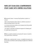NURS 3527 EXAM 2026 COMPREHENSIVE STUDY GUIDE WITH VERIFIED SOLUTIONS