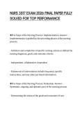 NURS 3527 EXAM 2026 FINAL PAPER FULLY SOLVED FOR TOP PERFORMANCE