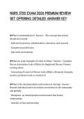 NURS 4006 EXAM 2026 ACTUAL SCRIPT WITH ACCURATE ANSWERS GRADED A&plus;