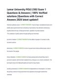 Lamar University POLS 2302 Exam 1  Questions & Answers &vert; 100&percnt; Verified  solutions &vert;Questions with Correct  Answers 2026 latest update&excl;&excl; 
