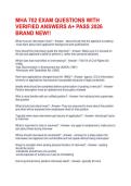 MHA 702 EXAM QUESTIONS WITH VERIFIED ANSWERS A&plus; PASS 2026 BRAND NEW&excl;&excl;