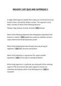 BIOLOGY 1107 QUIZ AND SUPERQUIZ 1