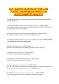 VSA LICENSE EXAM QUESTIONS AND  CORRECT&sol;VERIFIED ANSWERS &lpar;A&plus;&rpar;  LATEST UPDATED 2026&sol;2027 