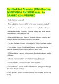 Certified Pool Operator &lpar;CPO&rpar; Practice QUESTIONS & ANSWERS 2026 &vert; A&plus; GRADED 100&percnt; VERIFIED