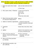 Army OD BOLC Exam 1 with all Correct & 100&percnt; Verified Answers &vert;Latest Version &vert;Already Graded A&plus;
