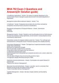 MHA 702 Exam 3 Questions and Answers&lpar;A&plus; Solution guide&rpar;