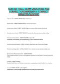 NUR 265 FINAL EXAM QUESTIONS AND  CORRECT ANSWERS&vert;100&percnt; CORRECT  UPDATED 2026&sol;2027 