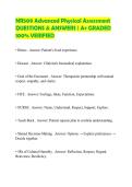 NR509 Advanced Physical Assessment QUESTIONS & ANSWERS &vert; A&plus; GRADED 100&percnt; VERIFIED