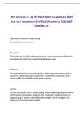 6th edition TCO BCBA Exam Questions And Correct Answers &lpar;Verified Answers&rpar; 2026&sol;27 &vert; Graded A&plus;