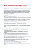 MHA 702 Exam 4 Q&A 100&percnt; Solved