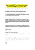Sample LCSW Test Questions with Correct Certified Answers 2026