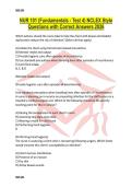NUR 101 &lpar;Fundamentals - Test 4&rpar; NCLEX Style Questions with Correct Answers 2026