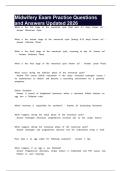 Midwifery Exam Practice Questions and Answers Updated 2026