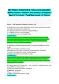 EMT FISDAP OPERATIONS FINAL EXAM 2026&sol;2027 &vert; NREMT Verified Questions and Answers &vert; Emergency Medical Technician &vert; Pass Guaranteed - A&plus; Graded