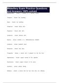 Midwifery Exam Practice Questions and Answers 100&percnt; 