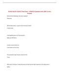 NCHSE HEALTH SCIENCE Final Exam &vert; UPDATED Questions with 100&percnt; Correct Answers