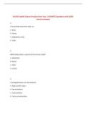 NCHSE Health Science Practice Post- Test &vert; UPDATED Questions with 100&percnt; Correct Answers