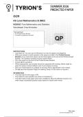 OCR MATHS B AS PAPER 2 QP PREDICTED PAPER SUMMER JUNE 2026
