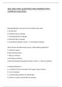 ISDS 3003 FINAL QUESTIONS AND ANSWERS WITH COMPLETE SOLUTION&period;