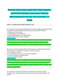 HESI MED SURG III FINAL EXAM STUDY GUIDE 2026&sol;2027 &vert; Verified Edition Questions and Answers &vert; Advanced Medical-Surgical Nursing Prep &vert; Pass Guaranteed - A&plus; Graded